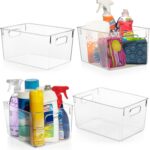 👉 durable transparent storage bins for kitchen pantry and home organization