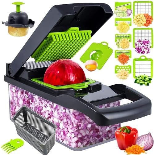 multi purpose vegetable chopper for slicing dicing and fast kitchen food preparation