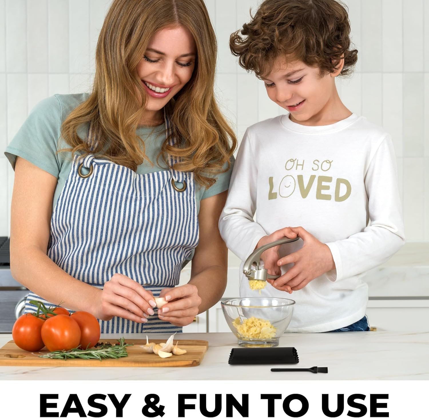 garlic press, garlic mincer, kitchen garlic too