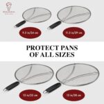 Oil splatter screen helps protect your kitchen from oil spills while frying and cooking.