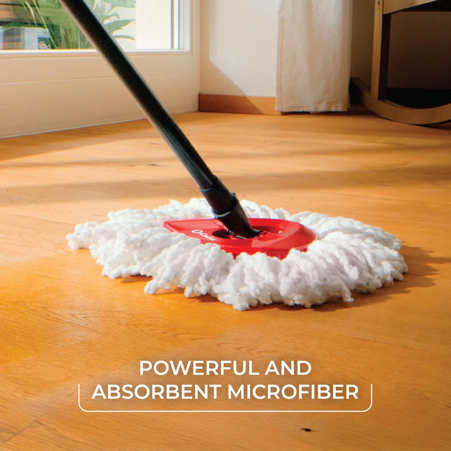 Simpli-Magic Spin Mop Cleaning System | Microfiber Mop with 3 Refill Heads & Bucket Set
