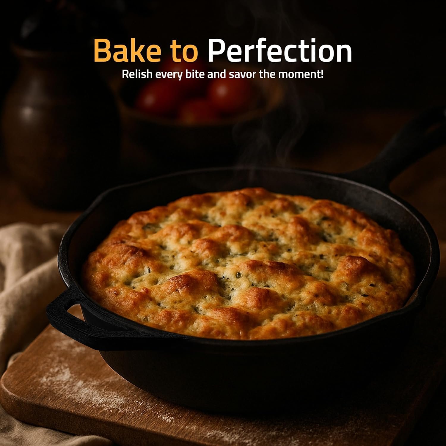 Cast Iron Skillet Pan – Best Heavy-Duty Frying Pan for Even Heat Cooking